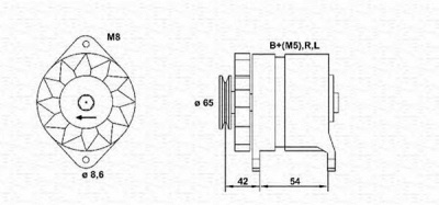 MAGNETI MARELLI 943346054010 -  Генератор